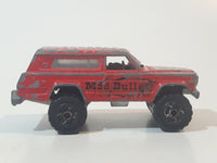 Vintage Majorette No. 236 4x4 Cherokee Mad Bull Red 1:64 Scale Die Cast Toy Car SUV Vehicle with Opening Tail Gate