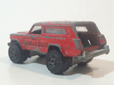 Vintage Majorette No. 236 4x4 Cherokee Mad Bull Red 1:64 Scale Die Cast Toy Car SUV Vehicle with Opening Tail Gate