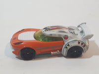 2014 Hot Wheels LFL Star Wars Luke Skywalker Orange and White Die Cast Toy Car Vehicle