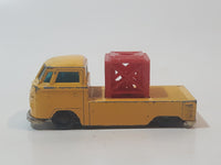 Vintage Husky VW Pick Up Truck Yellow Die Cast Toy Car Vehicle