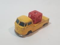 Vintage Husky VW Pick Up Truck Yellow Die Cast Toy Car Vehicle