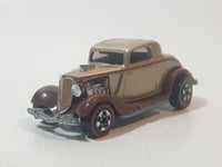 2008 Hot Wheels Since '68: Hot Rods 3-Window '34 Gold and Brown Die Cast Toy Car Hot Rod Vehicle