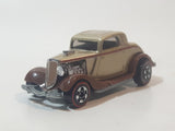 2008 Hot Wheels Since '68: Hot Rods 3-Window '34 Gold and Brown Die Cast Toy Car Hot Rod Vehicle