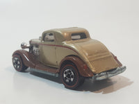 2008 Hot Wheels Since '68: Hot Rods 3-Window '34 Gold and Brown Die Cast Toy Car Hot Rod Vehicle