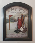 Play Golf With The Stooges It's Going To Take A Lotta Balls! 11 3/4" x 16" Arched 3D Wood Wall Plaque Sign