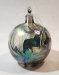 Arte Vargas Iridescent Blown Art Glass Christmas Ornament Oil Lamp Signed