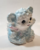 Vintage 1960s DLG DW Floral Line 159 Japan Blue and White Anthropomorphic Teddy Bear Shaped 5 1/4" Tall Ceramic Planter