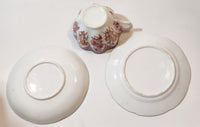 Antique 1893 Shelley Style Fine China Tea Cup Saucer and Side Plate Set