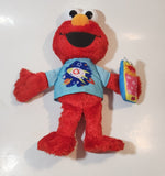 2010 Hasbro Talking and Singing Elmo with Blue Spaceship Shirt 12" Tall Toy Stuffed Plush Character