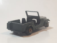 Vintage 1980s Yatming No. 814 Jeep CJ7 Dark Green Die Cast Toy Car Vehicle