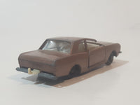 Vintage 1968 Lesney Matchbox Series No. 25 Ford Cortina Brown Die Cast Toy Car Vehicle with Opening Doors