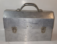 Vintage G.H. Curry Mfg. Ltd. Orangeville Ont. 12 3/8" Wide Polished Riveted Aluminum Metal Miner's Lunch Box