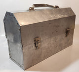 Vintage G.H. Curry Mfg. Ltd. Orangeville Ont. 12 3/8" Wide Polished Riveted Aluminum Metal Miner's Lunch Box