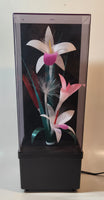 Vintage Fiber Optics Windup Musical Box Fiber Optics Flower Light 14" Tall