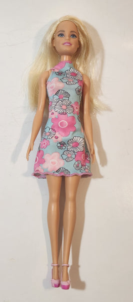 2013, 2015 Mattel Barbie Blonde Hair 12" Tall Toy Doll Figure
