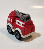 2004 Maisto Hasbro Tonka Lil Chuck & Friends Fire Ladder Truck Red and White Die Cast Toy Car Vehicle