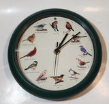 Hourly Bird Sounds 8" Green Wall Clock