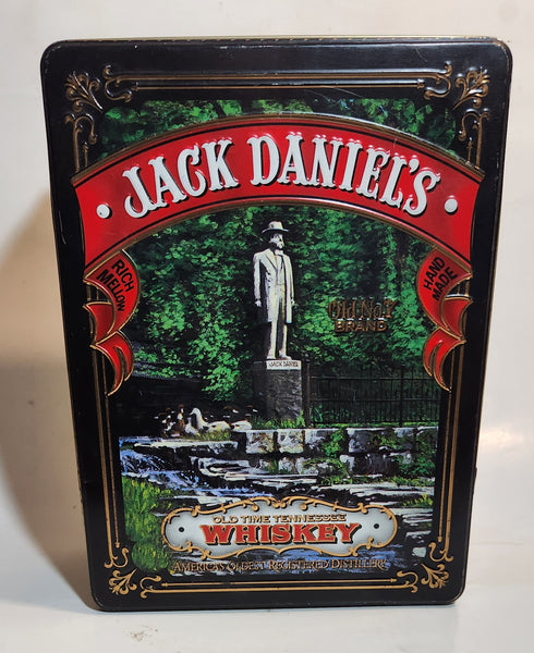 Jack Daniel's Old No. 7 Brand Old Time Tennessee Whiskey Embossed Tin Metal Container EMPTY