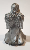 Angel Silver Look 4 1/4" Wax Candle Figurine