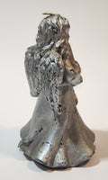 Angel Silver Look 4 1/4" Wax Candle Figurine