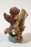 Angel Holding Scroll 3 3/8" Resin Figurine