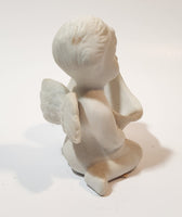 Angel Kneeling Next To a Basket 3 3/4" Tall Ceramic Figurine