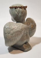 Angel Kneeling and Praying Grey 4 1/2" Tall Ceramic Figurine
