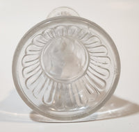 Cherub Themed Frosted and Clear Glass 6 1/2" Tall Candle Holder
