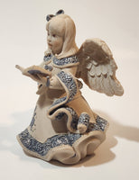 Mindspring Studio Sarah's Angels Cheri Lane Angel Girl Singing with Book 5" Tall Heavy Resin Figurine Chipped Wing