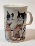 Dunoon Stoneware Cats' 4 1/4" Tall Coffee Mug Cup