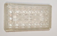 Vintage Federal Glass Windsor Button and Cane Design Glass Tray