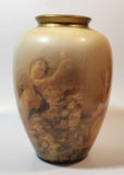 Cherub Angels 8 1/2" Pottery Flower Vase