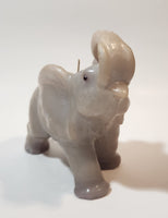Grey Elephant Shaped 6" Tall Wax Candle