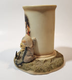 2010 The Bradford Exchange Live, Love, Purr Collection Purr Often 5 1/4" Tall Resin Tealight Candle Holder One Chip