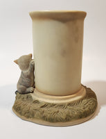 2010 The Bradford Exchange Live, Love, Purr Collection Purr Often 5 1/4" Tall Resin Tealight Candle Holder One Chip