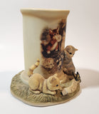 2010 The Bradford Exchange Live, Love, Purr Collection Purr Often 5 1/4" Tall Resin Tealight Candle Holder One Chip