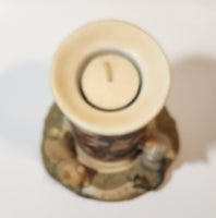 2010 The Bradford Exchange Live, Love, Purr Collection Purr Often 5 1/4" Tall Resin Tealight Candle Holder One Chip