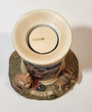 2010 The Bradford Exchange Live, Love, Purr Collection Love Much 5 1/4" Tall Resin Tealight Candle Holder