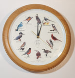 National Audubon Society 13 1/4" Faux Wood Wall Clock with Hourly Bird Sounds