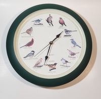 1997 MFA Green 13 1/4" Wall Clock with Hourly Bird Sounds