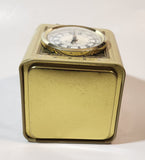 Vintage Walkers Chocolates of London Chocolate Mints 16 1/2" Tall Green and Golden Clock Tin Metal Container