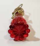 Red Angel Crystal Look Plastic Hanging Christmas Tree Ornament