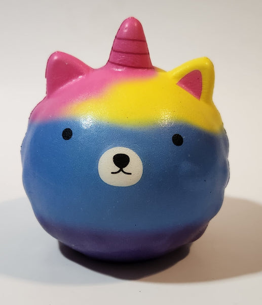 Greenbrier International Unicorn Bear Pink Yellow Blue Toy Squishy Stress Ball