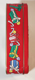 1998 Warner Bros. Looney Tunes Marvin The Martian In Space Style Christmas Sleigh Embossed Tin Metal Container