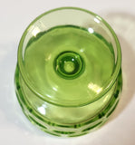 Vintage Federal Glass Colonial Yorkton Sherbet Green Glass Pedestal Dish