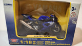 Motor Max Super Bikes No. 76205D Yamaha YZF-R1 Motor Cycle Black 1:18 Scale Die Cast Toy Car Vehicle New in Box