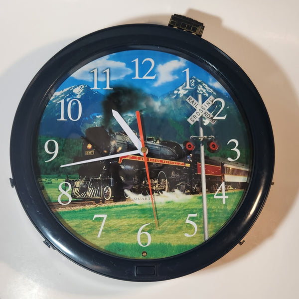 1995 American Pacific Railway Lights Sound and Motion 11 1/2" Wall Clock Missing Parts