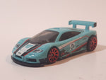 2022 Hot Wheels Retro Racers McLaren F1 GTR Cyan Light Blue Die Cast Toy Car Vehicle