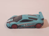 2022 Hot Wheels Retro Racers McLaren F1 GTR Cyan Light Blue Die Cast Toy Car Vehicle
