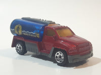 2002 Matchbox Rescue Rookies H2O Patrol Tanker Truck Dark Red and Blue Die Cast Toy Car Firefighting Vehicle